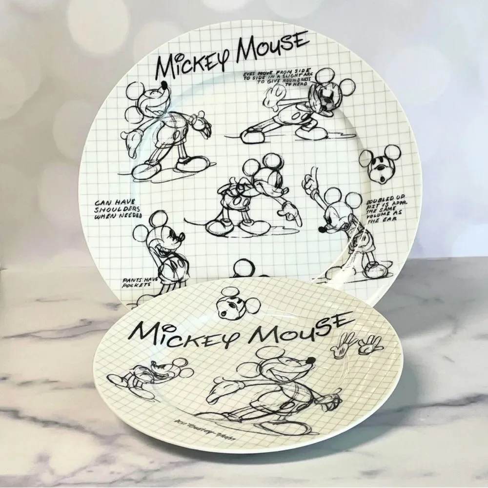Disney Mickey Mouse Sketch Book Plates 10.5